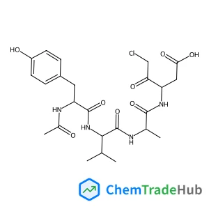 N-Acetyl-L-tyrosyl-L-valyl-N-[(2S)-1-carboxy-4-chloro-3-oxo-2-butanyl]-L-alaninamide