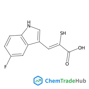 (2Z)-3-(5-Fluoro-1H-indol-3-yl)-2-sulfanylacrylic acid (2Z)-3-(5-Fluoro-1H-indol-3-yl)-2-sulfanylacrylic acid