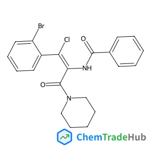 N-[(1Z)-1-(2-Bromophenyl)-1-chloro-3-oxo-3-(1-piperidinyl)-1-propen-2-yl]benzamide