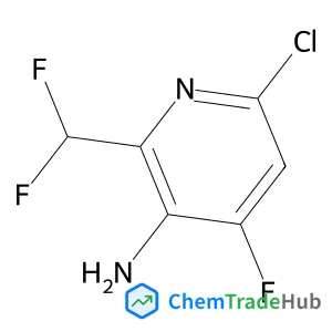 6-Chloro-2-(difluoromethyl)-4-fluoro-3-pyridinamine structure