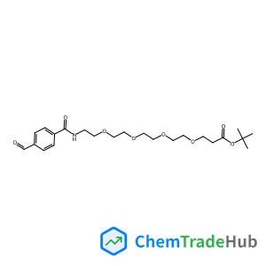 2-Methyl-2-propanyl 1-(4-formylphenyl)-1-oxo-5,8,11,14-tetraoxa-2-azaheptadecan-17-oate structure 2-Methyl-2-propanyl 1-(4-formylphenyl)-1-oxo-5,8,11,14-tetraoxa-2-azaheptadecan-17-oate structure