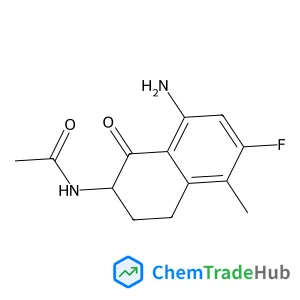 N-(8-Amino-6-fluoro-5-methyl-1-oxo-1,2,3,4-tetrahydro-2-naphthalenyl)acetamide