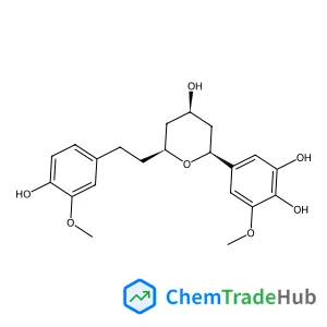 5-{(2S,4R,6S)-4-Hydroxy-6-[2-(4-hydroxy-3-methoxyphenyl)ethyl]tetrahydro-2H-pyran-2-yl}-3-methoxy-1,2-benzenediol