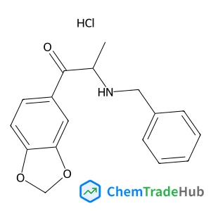 1-(1,3-Benzodioxol-5-yl)-2-(benzylamino)-1-propanone hydrochloride (1:1)