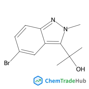 2-(5-Bromo-2-methyl-2H-indazol-3-yl)-2-propanol structure 2-(5-Bromo-2-methyl-2H-indazol-3-yl)-2-propanol structure