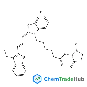 2-{(1E,3E)-3-[3-{6-[(2,5-Dioxo-1-pyrrolidinyl)oxy]-6-oxohexyl}-1,3-benzoxazol-2(3H)-ylidene]-1-propen-1-yl}-3-ethyl-1,3-benzoxazol-3-ium iodide
