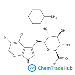 N-Cyclohexylcyclohexanamine - 5-bromo-4-chloro-1H-indol-3-yl beta-D-glucopyranosiduronic acid (1:1)