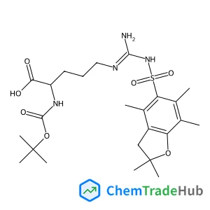 (E)-N~5~-(Amino{[(2,2,4,6,7-pentamethyl-2,3-dihydro-1-benzofuran-5-yl)sulfonyl]amino}methylene)-N~2~-{[(2-methyl-2-propanyl)oxy]carbonyl}-D-ornithine