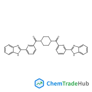 1,4-Piperazinediylbis{[6-(1H-benzimidazol-2-yl)-2-pyridinyl]methanone} structure