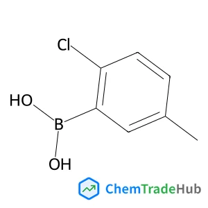 (2-Chloro-5-methylphenyl)boronic acid structure