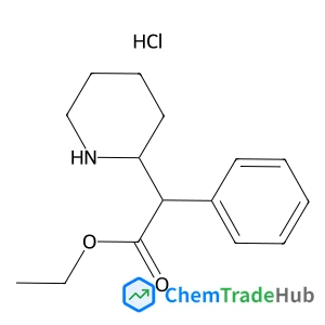 2-Piperidineacetic acid, α-phenyl-, ethyl ester, hydrochloride (1:1)