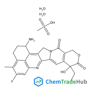 1-Amino-9-ethyl-5-fluoro-9-hydroxy-4-methyl-1,2,3,9,12,15-hexahydro-10H,13H-benzo[de]pyrano[3',4':6,7]indolizino[1,2-b]quinoline-10,13-dione methanesulfonate hydrate (1:1:2)