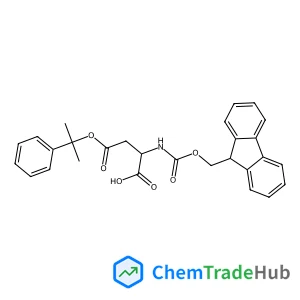 (2S)-2-{[(9H-Fluoren-9-ylmethoxy)carbonyl]amino}-4-oxo-4-[(2-phenyl-2-propanyl)oxy]butanoic acid structure