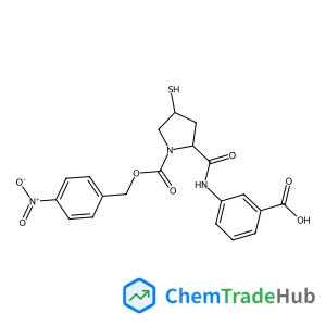 3-[[[(2S,4S)-1-(4-Nitrobenzyloxycarbonyl)-4-mercaptopyrrolidin-2-yl]carbonyl]amino]benzoic Acid