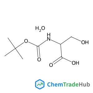 N-{[(2-Methyl-2-propanyl)oxy]carbonyl}-L-serine hydrate (1:1)