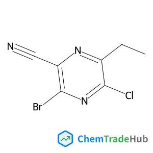 3-Bromo-5-chloro-6-ethyl-2-pyrazinecarbonitrile