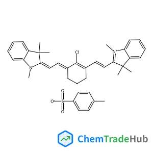2-[(1E)-2-[(3E)-2-chloro-3-{2-[(2E)-1,3,3-trimethyl-2,3-dihydro-1H-indol-2-ylidene]ethylidene}cyclohex-1-en-1-yl]ethenyl]-1,3,3-trimethyl-3H-indol-1-ium 4-methylbenzene-1-sulfonate