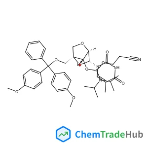 1-(2,5-Anhydro-4-{[bis(4-methoxyphenyl)(phenyl)methoxy]methyl}-3-O-[(2-cyanoethoxy)(diisopropylamino)phosphino]-alpha-L-lyxofuranosyl)-5-methyl-2,4(1H,3H)-pyrimidinedione