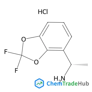 (1S)-1-(2,2-Difluoro-1,3-benzodioxol-4-yl)ethanamine hydrochloride (1:1) structure (1S)-1-(2,2-Difluoro-1,3-benzodioxol-4-yl)ethanamine hydrochloride (1:1) structure