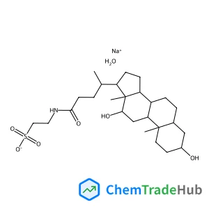 Sodium 2-{[(3alpha,5beta,12alpha)-3,12-dihydroxy-24-oxocholan-24-yl]amino}ethanesulfonate hydrate (1:1:1)