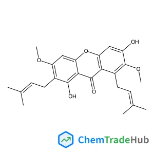 1,6-Dihydroxy-3,7-dimethoxy-2,8-bis(3-methyl-2-buten-1-yl)-9H-xanthen-9-one