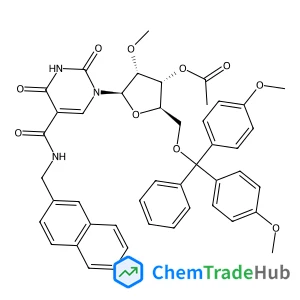 5-Naphthyl-beta-methylaminocarbony-3’-O-acetyl-2’-O-methl-5’-O-DMTr-uridine