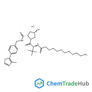 N-({2-[2-(2-Aminoethoxy)ethoxy]ethoxy}acetyl)-3-methyl-L-valyl-(4R)-4-hydroxy-N-[4-(4-methyl-1,3-thiazol-5-yl)benzyl]-L-prolinamide hydrochloride (1:1)