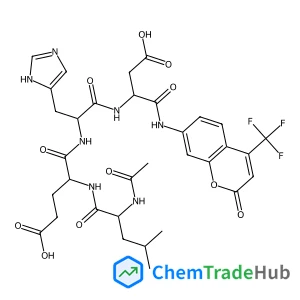 N-Acetyl-L-leucyl-L-alpha-glutamyl-L-histidyl-N-[2-oxo-4-(trifluoromethyl)-2H-chromen-7-yl]-L-alpha-asparagine