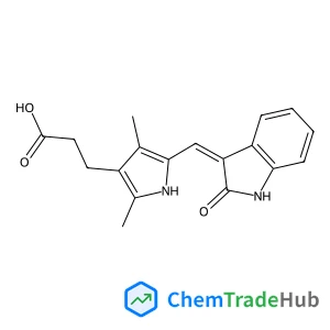 3-{2,4-Dimethyl-5-[(Z)-(2-oxo-1,2-dihydro-3H-indol-3-ylidene)methyl]-1H-pyrrol-3-yl}propanoic acid