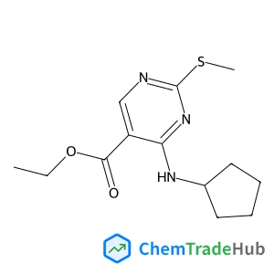 ethyl 4-(cyclopentylamino)-2-methylsulfanyl-pyrimidine-5-carboxylate
