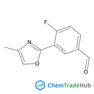 4-Fluoro-3-(4-methyl-1,3-oxazol-2-yl)benzaldehyde structure