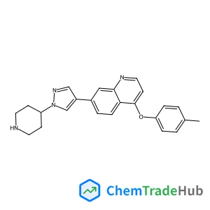 4-(4-Methylphenoxy)-7-[1-(4-piperidinyl)-1H-pyrazol-4-yl]quinoline