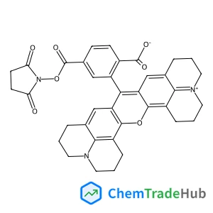 4-{[(2,5-Dioxo-1-pyrrolidinyl)oxy]carbonyl}-2-(2,3,6,7,12,13,16,17-octahydro-1H,5H,11H,15H-pyrido[3,2,1-ij]quinolizino[1',9':6,7,8]chromeno[2,3-f]quinolin-4-ium-9-yl)benzoate