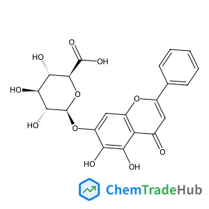 5,6-Dihydroxy-4-oxo-2-phenyl-4H-chromen-7-yl alpha-D-glucopyranosiduronic acid