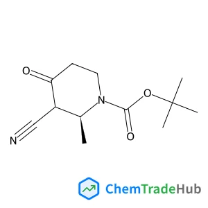 2-Methyl-2-propanyl (2S)-3-cyano-2-methyl-4-oxo-1-piperidinecarboxylate