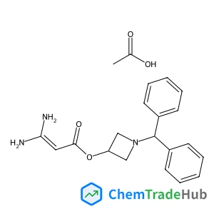 1-(Diphenylmethyl)-3-azetidinyl 3,3-diaminoacrylate acetate (1:1)