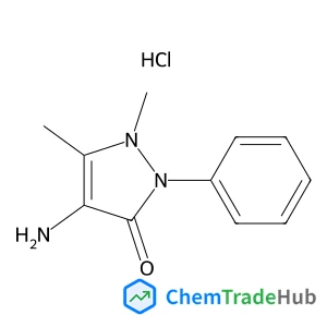 4-Amino-1,5-dimethyl-2-phenyl-1,2-dihydro-3H-pyrazol-3-one hydrochloride (1:1) 4-Amino-1,5-dimethyl-2-phenyl-1,2-dihydro-3H-pyrazol-3-one hydrochloride (1:1)