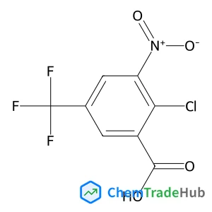 2-Chloro-3-nitro-5-(trifluoromethyl)benzoic acid structure
