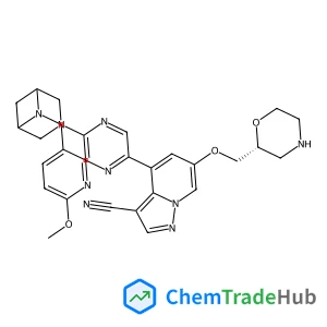 4-(5-{6-[(6-Methoxy-3-pyridinyl)methyl]-3,6-diazabicyclo[3.1.1]hept-3-yl}-2-pyrazinyl)-6-[(2R)-2-morpholinylmethoxy]pyrazolo[1,5-a]pyridine-3-carbonitrile
