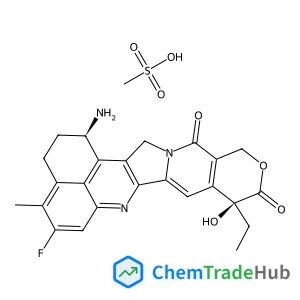 (1R,9S)-1-Amino-9-ethyl-5-fluoro-9-hydroxy-4-methyl-2,3,12,15-tetrahydrobenzo[de]pyrano[3�,4�:6,7]indolizino[1,2-b]quinoline-10,13(1H,9H)-dione Mesylate