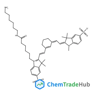SULFO-CY7 AMINE;SULFO-CYANINE7 AMINE;1-[6-(6-AZANIUMYLHEXYLAMINO)-6-OXOHEXYL]-3,3-DIMETHYL-2-[2-[3-[2-(1,3,3-TRIMETHYL-5-SULFONATOINDOL-1-IUM-2-YL)ETHENYL]CYCLOHEX-2-EN-1-YLIDENE]ETHYLIDENE]INDOLE-5-SULFONATE;