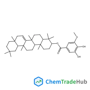 (3S,4aR,6aR,8aR,12aR,12bS,14aR,14bR)-4,4,6a,8a,11,11,12b,14b-Octamethyl-1,2,3,4,4a,5,6,6a,8,8a,9,10,11,12,12a,12b,13,14,14a,14b-icosahydro-3-picenyl 3,4-dihydroxy-5-methoxybenzoate (3S,4aR,6aR,8aR,12aR,12bS,14aR,14bR)-4,4,6a,8a,11,11,12b,14b-Octamethyl-1,2,3,4,4a,5,6,6a,8,8a,9,10,11,12,12a,12b,13,14,14a,14b-icosahydro-3-picenyl 3,4-dihydroxy-5-methoxybenzoate