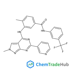 4-Methyl-3-{[2-methyl-6-(3-pyridinyl)-2H-pyrazolo[3,4-d]pyrimidin-4-yl]amino}-N-[3-(trifluoromethyl)phenyl]benzamide