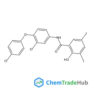 N-[3-Chloro-4-(4-chlorophenoxy)phenyl]-2-hydroxy-3,5-diiodobenzamide