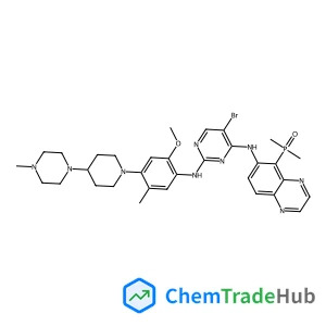 5-Bromo-N~4~-[5-(dimethylphosphoryl)-6-quinoxalinyl]-N~2~-{2-methoxy-5-methyl-4-[4-(4-methyl-1-piperazinyl)-1-piperidinyl]phenyl}-2,4-pyrimidinediamine