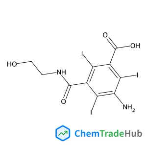 3-Amino-5-[(2-hydroxyethyl)carbamoyl]-2,4,6-triiodobenzoic acid