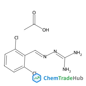 N''-(2,6-Dichlorobenzylidene)carbonohydrazonic diamide acetate (1:1) structure