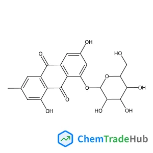 3,8-Dihydroxy-6-methyl-9,10-dioxo-9,10-dihydro-1-anthracenyl beta-D-glucopyranoside