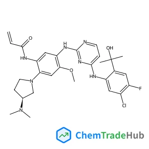 N-{5-[(4-{[5-Chloro-4-fluoro-2-(2-hydroxy-2-propanyl)phenyl]amino}-2-pyrimidinyl)amino]-2-[(3S)-3-(dimethylamino)-1-pyrrolidinyl]-4-methoxyphenyl}acrylamide