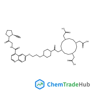 2,2',2''-(10-{2-[4-(3-{[4-({2-[(2S)-2-Cyano-1-pyrrolidinyl]-2-oxoethyl}carbamoyl)-6-quinolinyl]oxy}propyl)-1-piperazinyl]-2-oxoethyl}-1,4,7,10-tetraazacyclododecane-1,4,7-triyl)triacetic acid